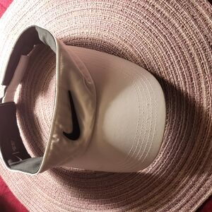 Nike White and Black Sports Visor